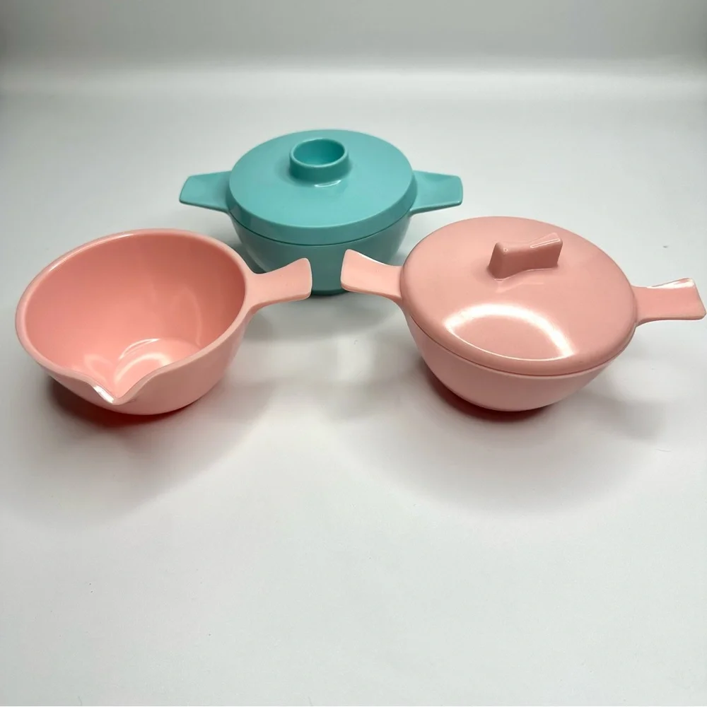 Vintage Mid-Century Modern Melmac Serving Set 3 Pieces 1950s